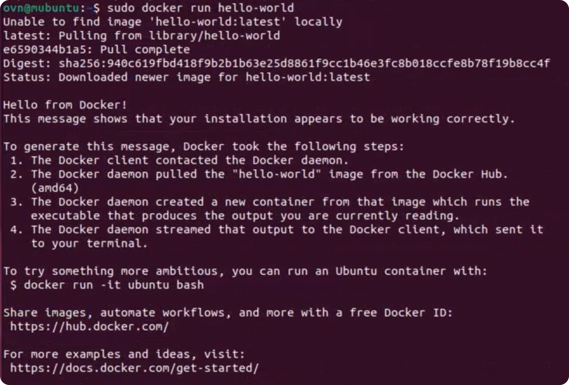 Docker Hello World