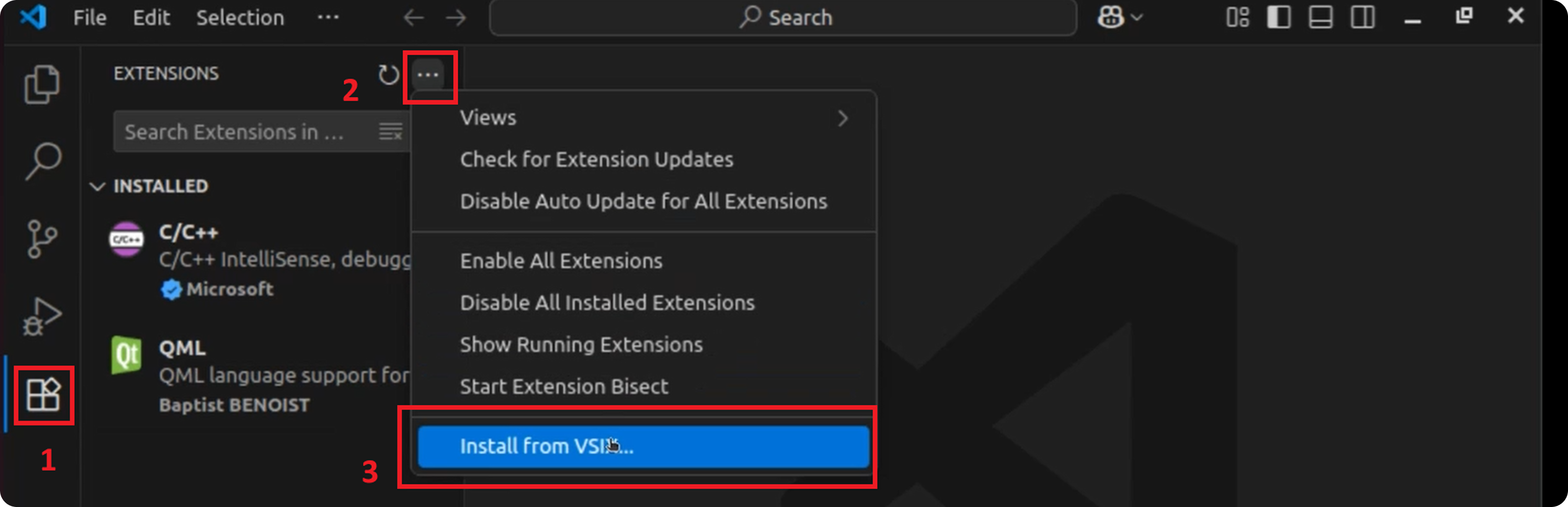 VSCode install plugin